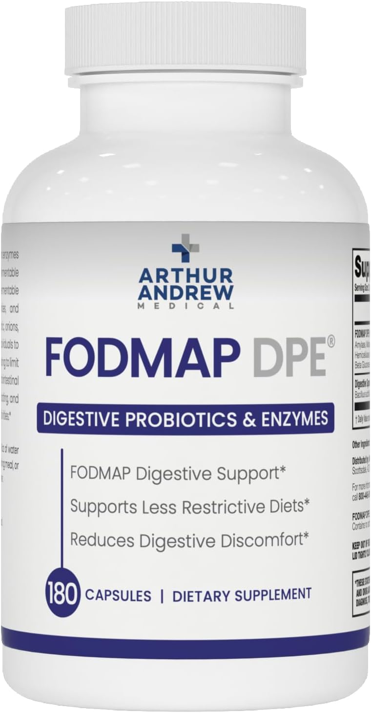 Arthur Andrew Medical FODMAP DPE – Digestive Enzymes and Probiotics for FODMAP Sensitivity – 60 Capsules - görsel 3