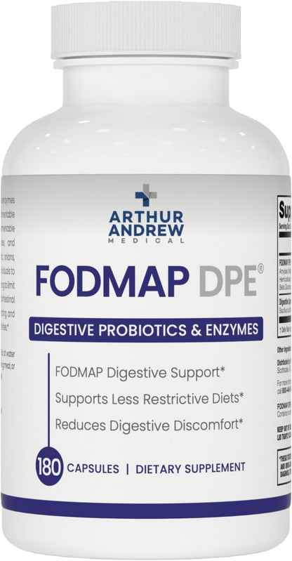 Arthur Andrew Medical FODMAP DPE – Digestive Enzymes and Probiotics for FODMAP Sensitivity – 60 Capsules