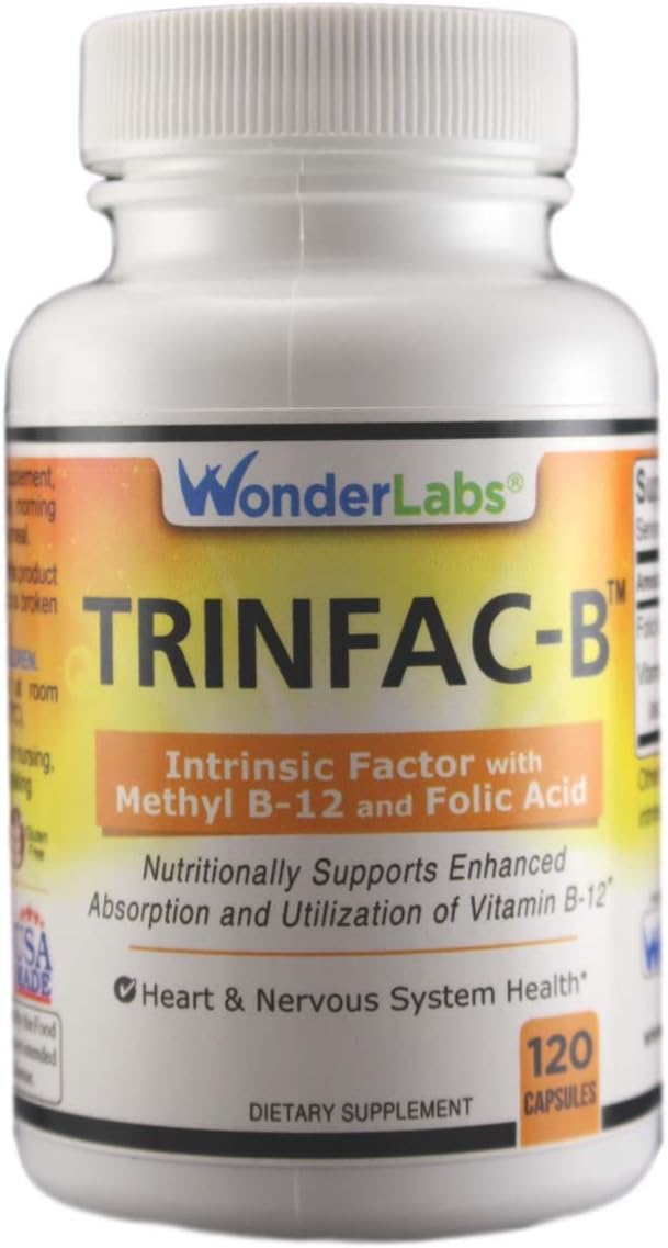 Intrinsic Factor with Folic Acid and Vitamin B12 1000mcg – 120 Capsules - görsel 1