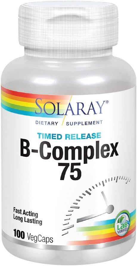 Solaray Vitamin B-Complex 75mg Timed-Release 100 Capsules - görsel 4