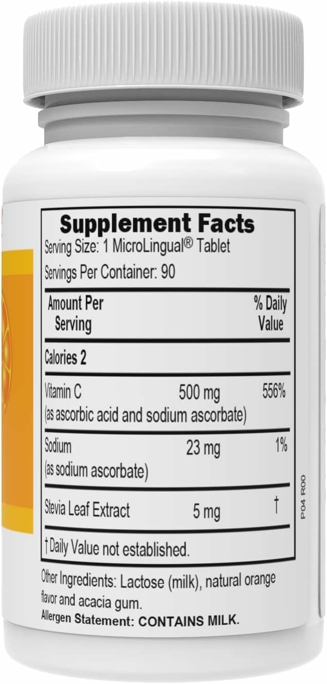 Superior Source Vitamin C 500 mg Tangy Orange Melts - 90 Sublingual Tablets - görsel 4