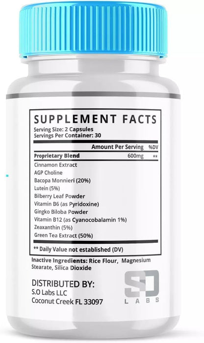 Brain-ol Advanced Memory Formula, 60 Capsules – Supports Memory, Focus and Daily Cognitive Health