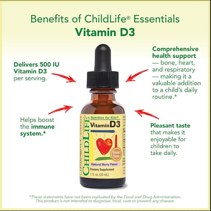 ChildLife Essentials Vitamin D3 Mixed Berry, 1 oz