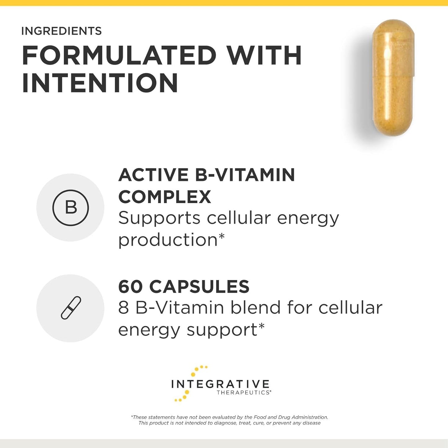 Integrative Therapeutics Active B-Complex - 60 Capsules (30 Servings) - görsel 4