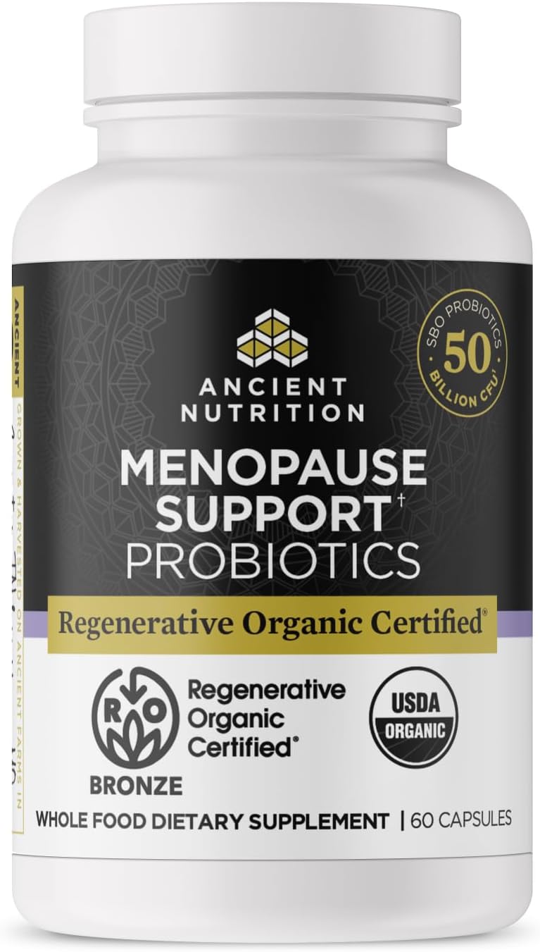 Ancient Nutrition Regenerative Organic Certified Probiotics for Women, 50 Billion CFUs, 60 Capsules - görsel 8