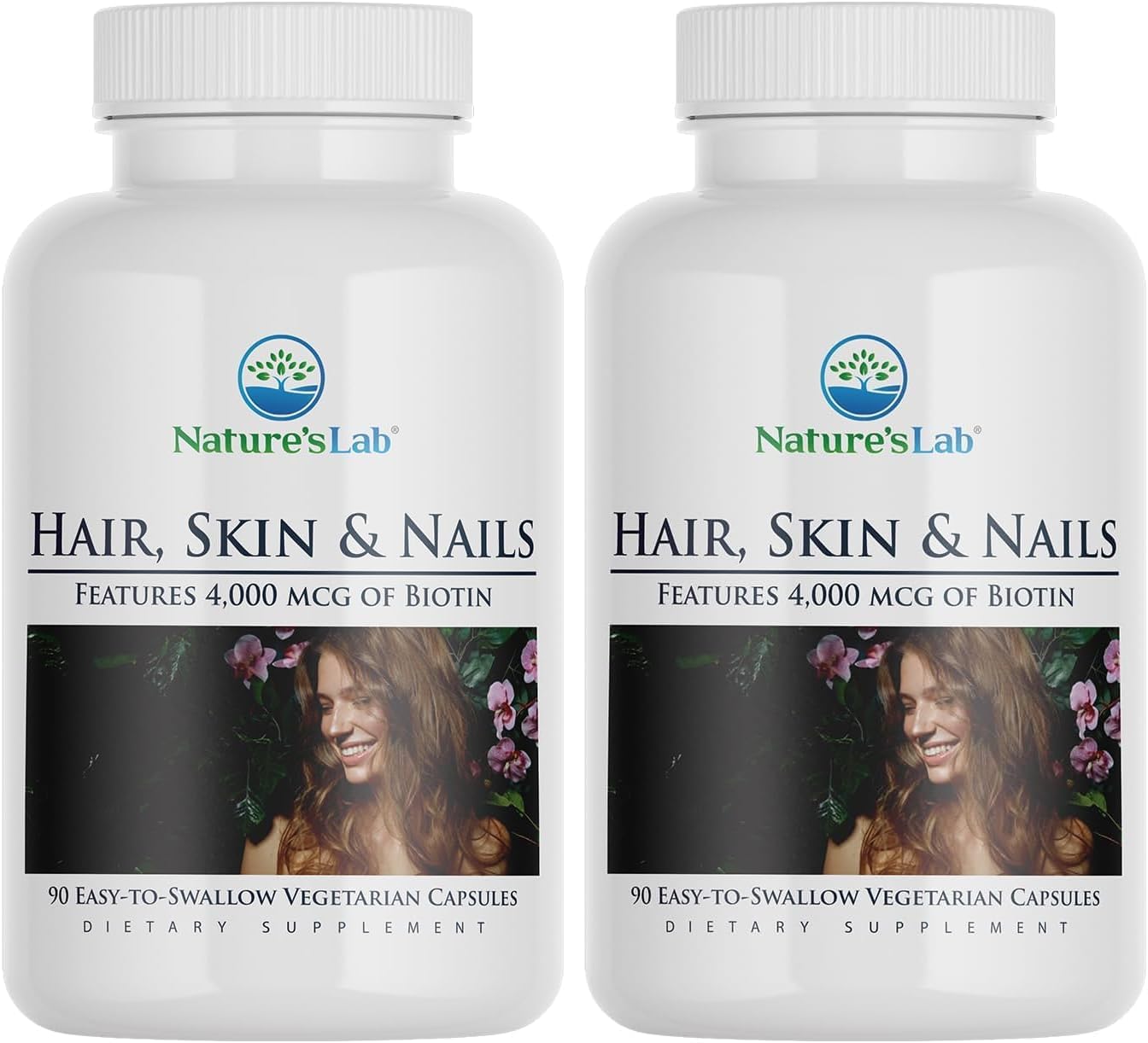 Nature's Lab Hair, Skin and Nails Supplement with Biotin, BCAA, MSM, Vitamin Complex - 90 Capsules (90 Day Supply) - görsel 7