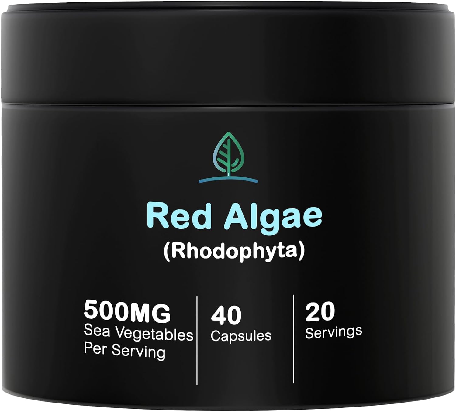 Holistic Bin Red Marine Algae Capsules - Gigartina & Dumontiacea, Wild Harvested, Vegan Omega-3 (40 Capsules) - görsel 1