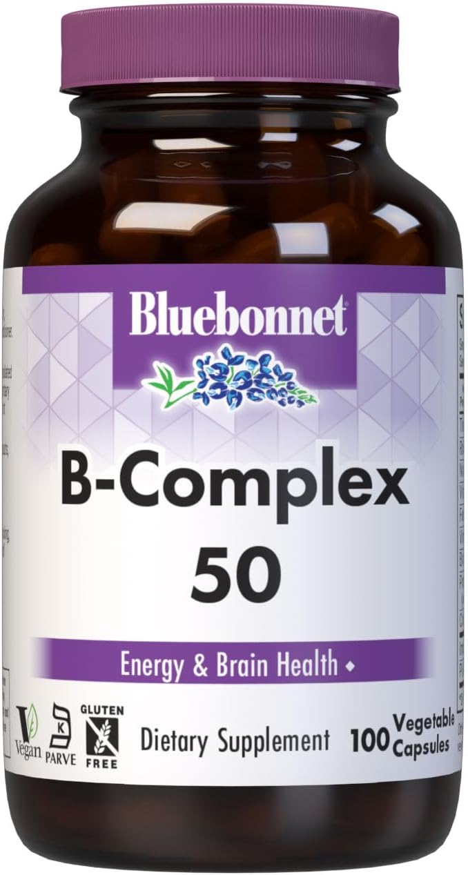 BlueBonnet Stress Vitamin B Complex - 50 Vegetable Capsules - görsel 8