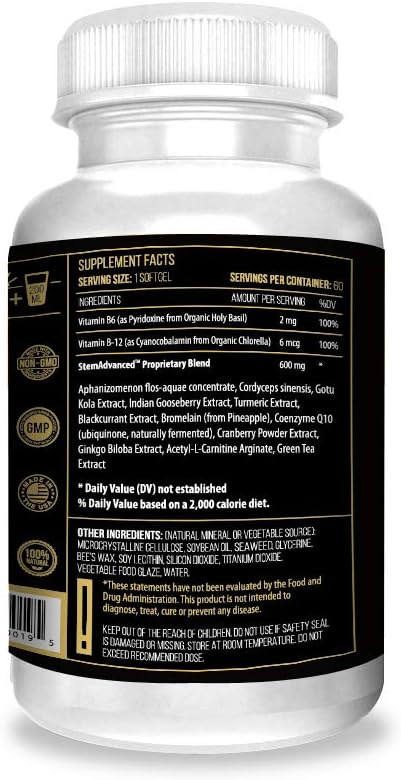 ACTIF Stem Cell Support - Maximum Strength with 10+ Stem Cell Factors, Non-GMO, 2 Month Supply - görsel 2
