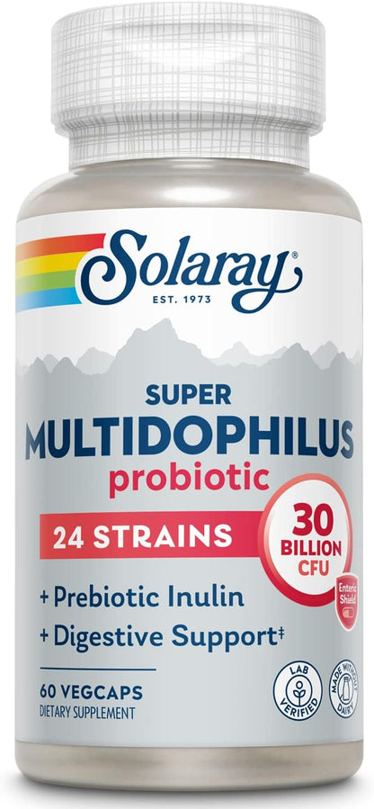 SOLARAY Multidophilus 24 Strain Probiotic 30 Billion CFU - 60 Veg Capsules
