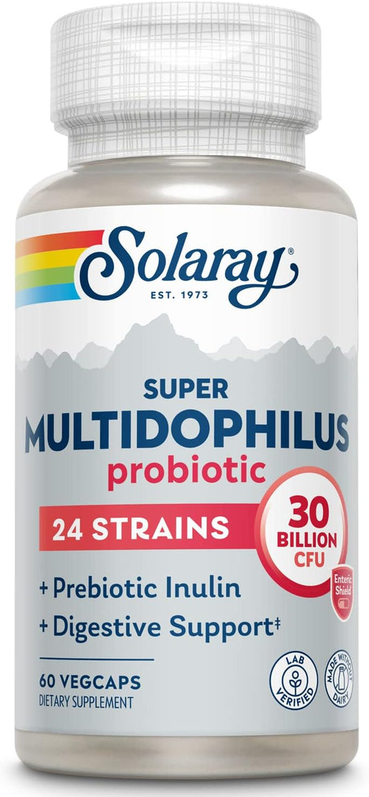SOLARAY Multidophilus 24 Strain Probiotic 30 Billion CFU - 60 Veg Capsules