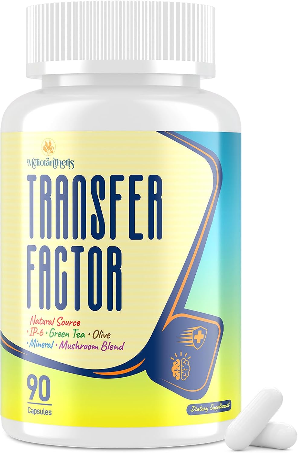 Transfer Factor 1800mg | Colostrum and Egg Yolk Extracts with Zinc and Selenium | Immune and Cognitive Support | 90 Capsules - görsel 1