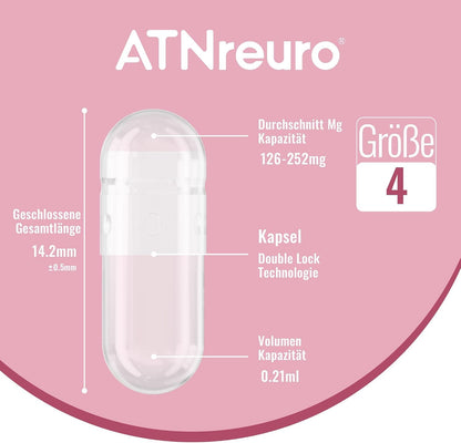 ATNreuro Empty Gelatin Capsules Size 4 - Clear Empty Capsules 100 Count, Fillable Pill Small Gel Caps DIY Gelatin Capsule 4