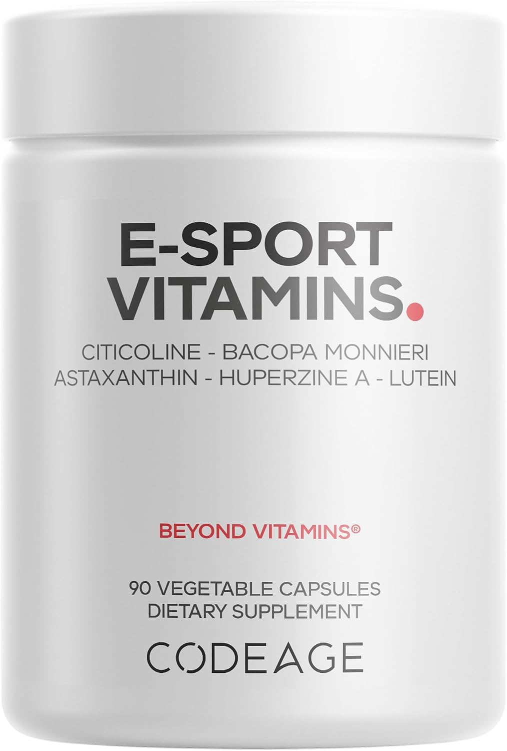 Codeage E-Sport Vitamins+ | Cognizin, Bacopa, L-Theanine, Nootropic Blend | 90 Capsules - görsel 1