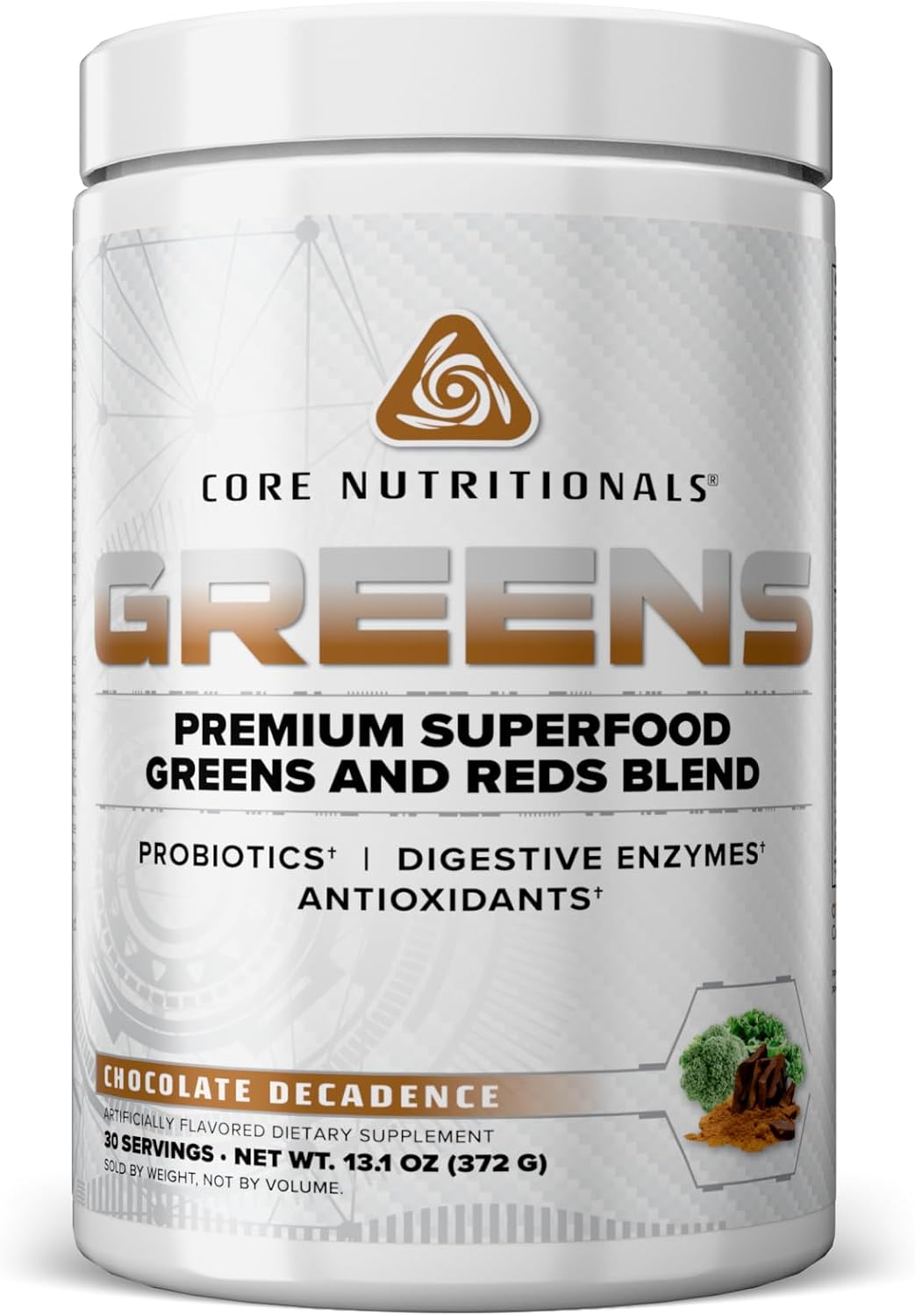 Core Nutritionals Greens - Superfood Reds & Greens Blend, Chocolate Decadence, 30 Servings - görsel 1