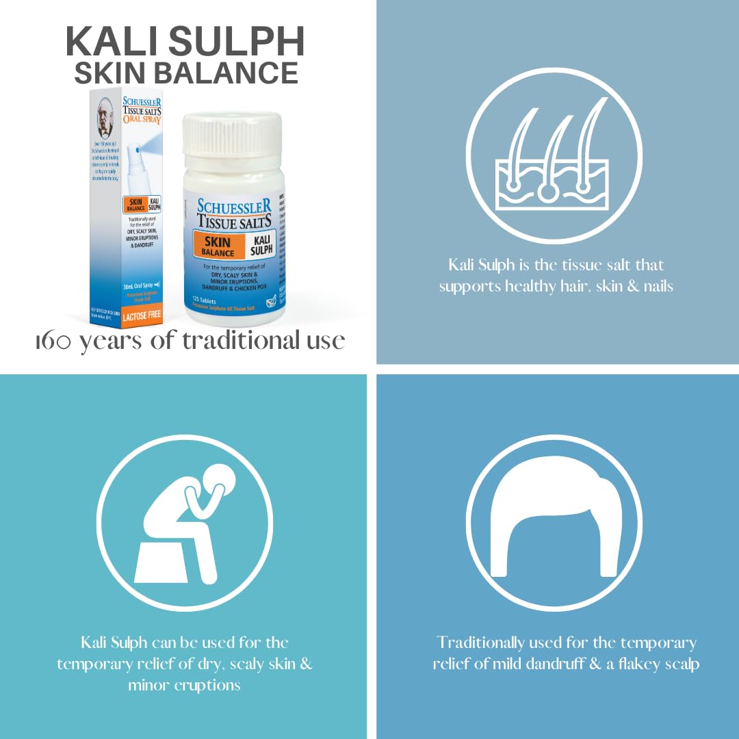 Schuessler Tissue Salts Kali Sulph 6X Cell Salts, 125 Tablets - görsel 2