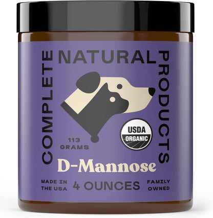 CNP Organic D'Mannose Powder for Pets 4oz - Pure D-Mannose Urinary Support for Dogs and Cats