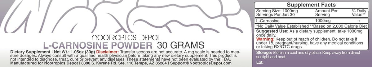 L-Carnosine Powder, 30 g - görsel 2