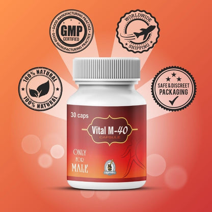 Vital M-40 Capsules for Men - Men's Wellbeing Support, 60 Capsules
