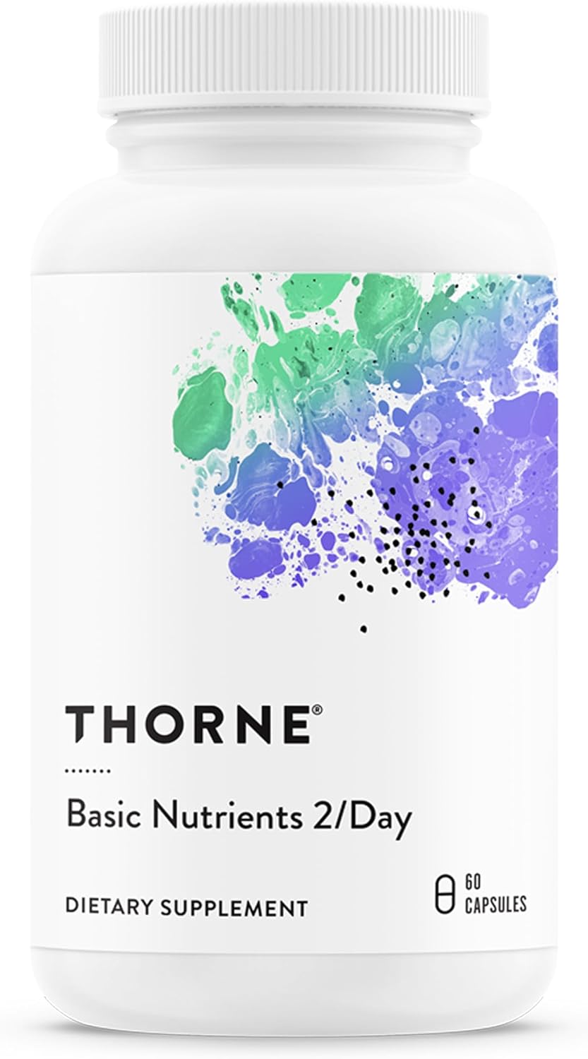 THORNE - Basic Nutrients 2/Day - Comprehensive Daily Multivitamin and Mineral with Optimal Bioavailability - 60 Capsules - görsel 1