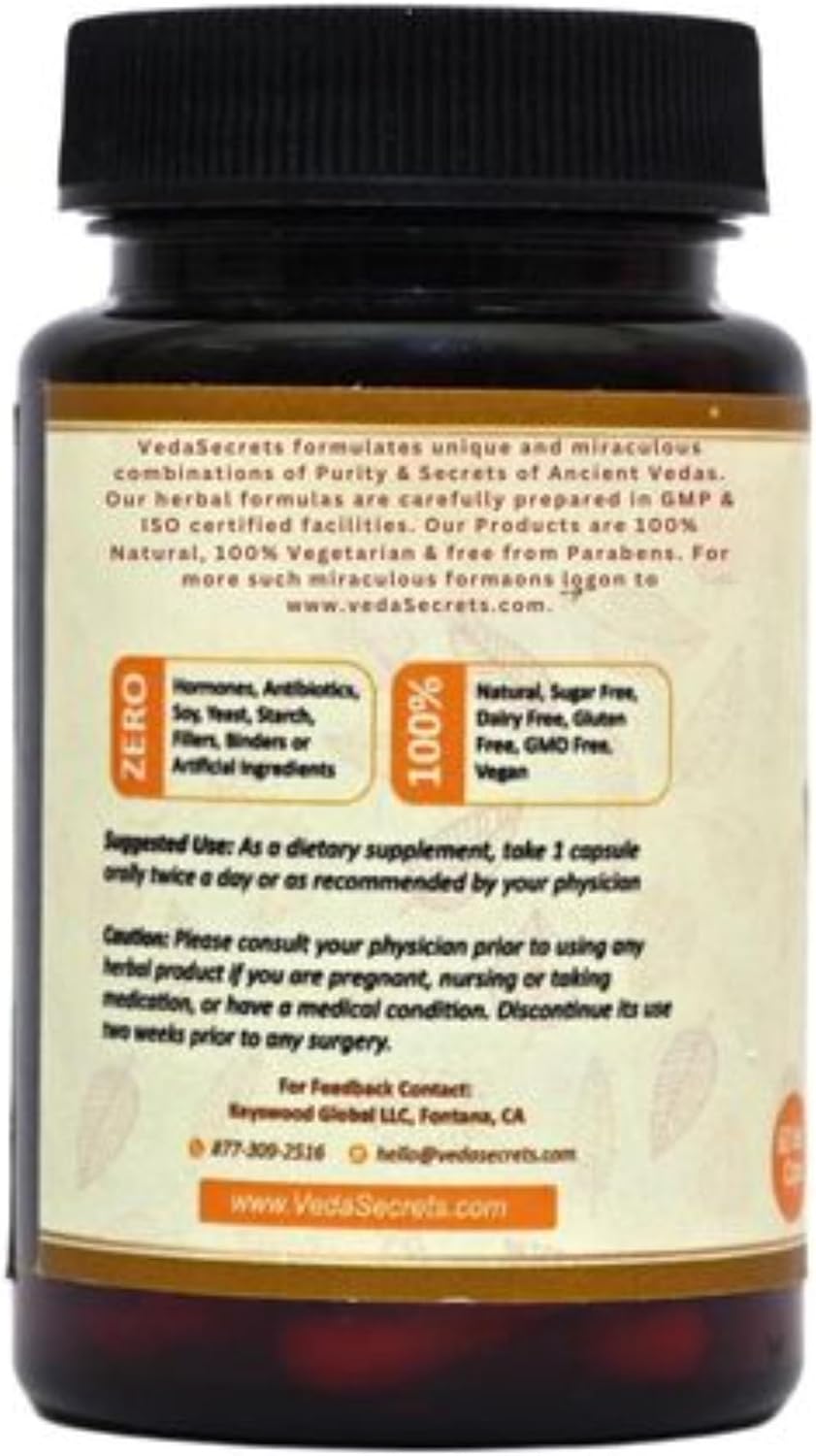 VedaSecrets Organic Amla Capsules - Vitamin C Supplement (60 Count) - görsel 3