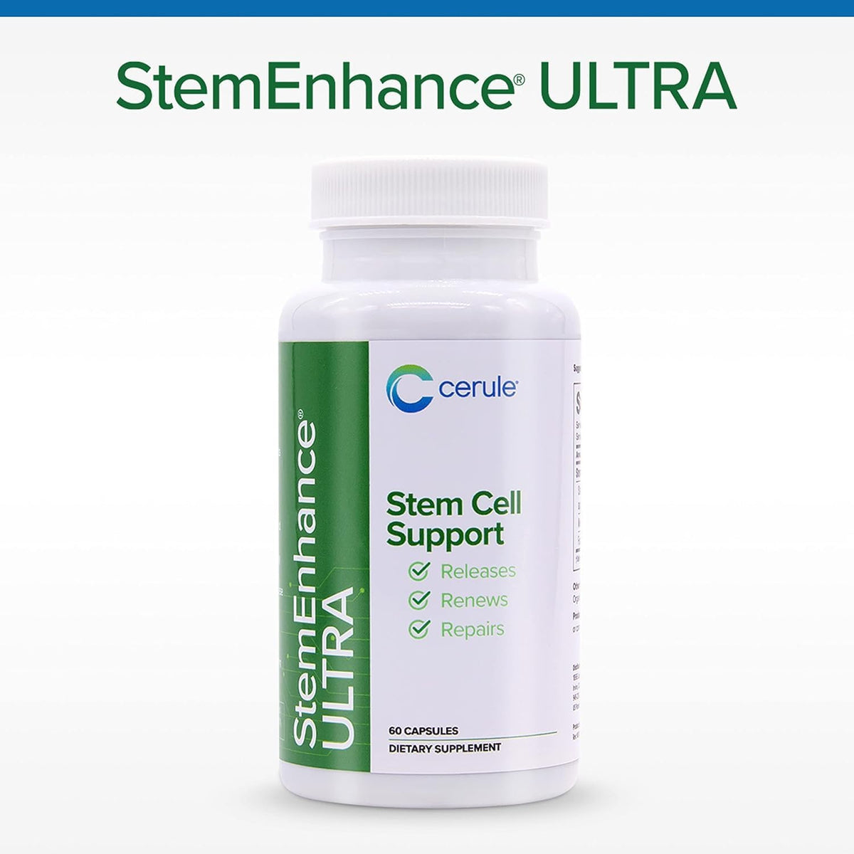 Cerule StemEnhance Ultra 2 Pack – Natural Stem Cell Support for Cellular Renewal, Immune Function, Energy & Recovery – 120 Capsules - görsel 2