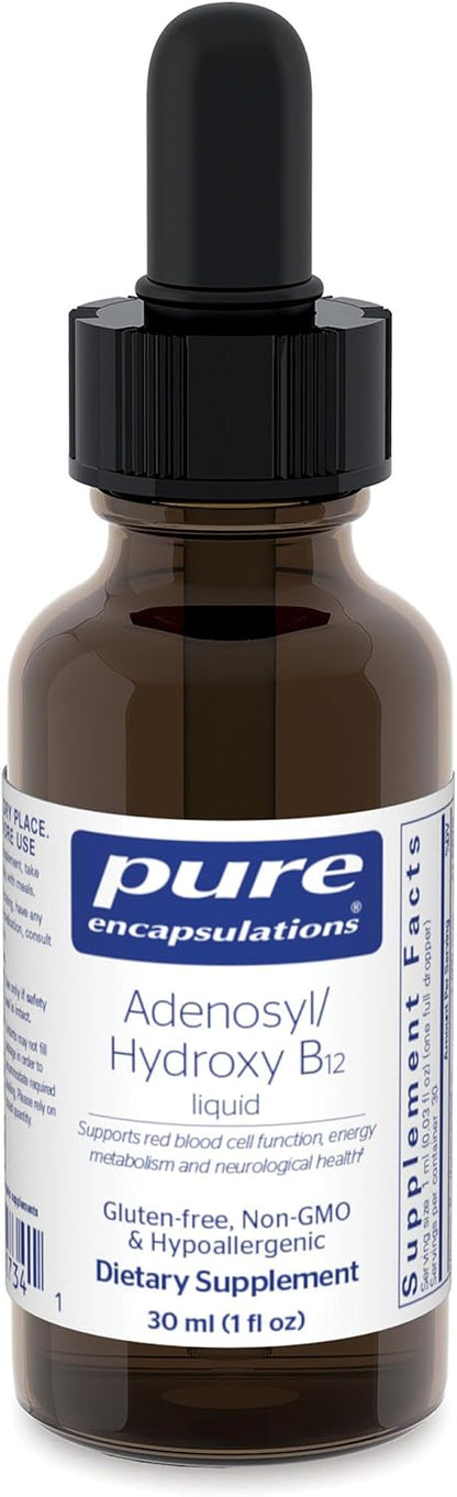 Pure Encapsulations Adenosyl/Hydroxy B12 Liquid – Supports Energy Metabolism & Nervous System Health – 30 ml