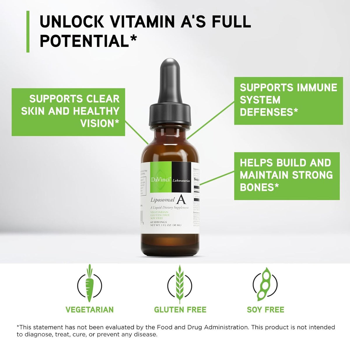 DAVINCI Labs Liposomal A - Liquid Vitamin A Supplement - görsel 3