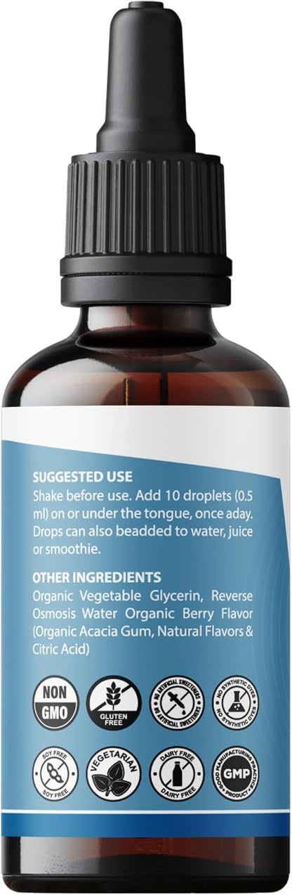 L-Methylfolate 15mg + Methyl B12 Liquid Drops, No Fillers, High Potency Sublingual Formula, Active 5-MTHF & Bioactive B12 for Normal Cognitive Function & Methylation Support, Berry Flavour (60ml)