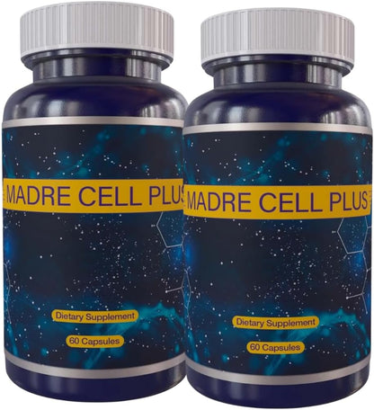 Madre Cell Plus - Stem Cell Support with Purest AFA Blue-Green Algae - 60 Capsules Pack of 2