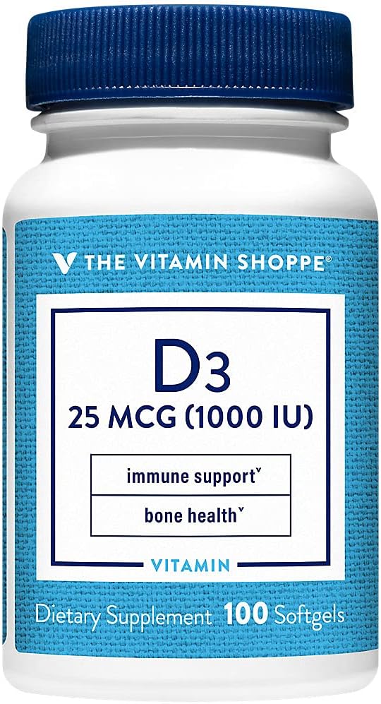 The Vitamin Shoppe Vitamin D3 1000IU Softgel Capsules, 200 Count - görsel 6