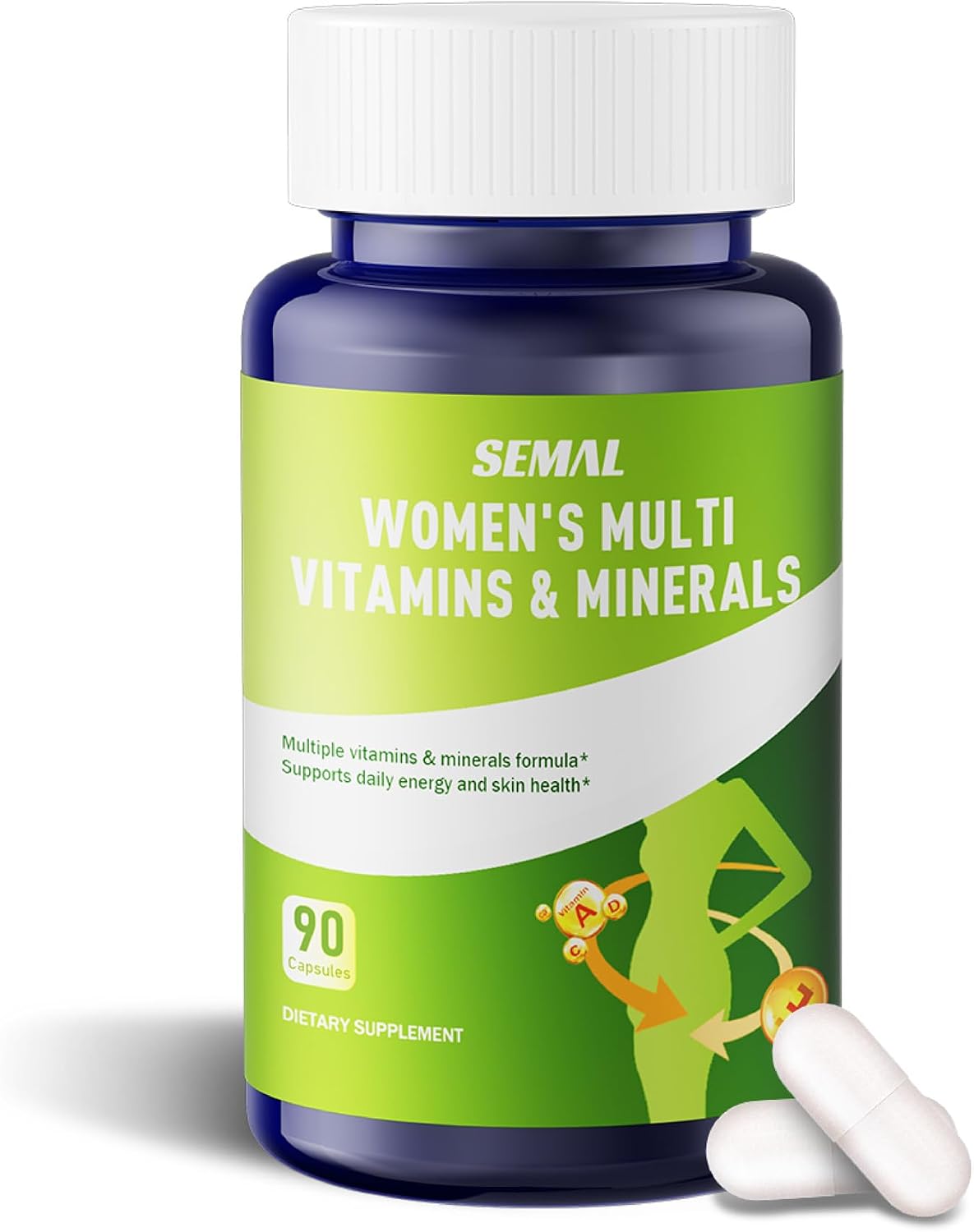 SEMAL Daily Multivitamin & Multimineral Supplement for Women (90 Capsules) - görsel 1