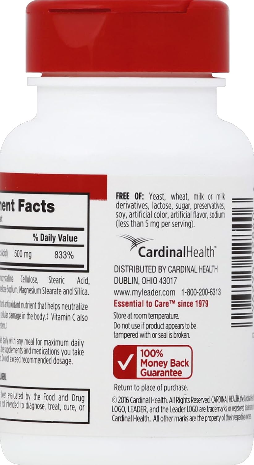 Leader Vitamin C 500mg Tablets, 100 Tablets - görsel 3