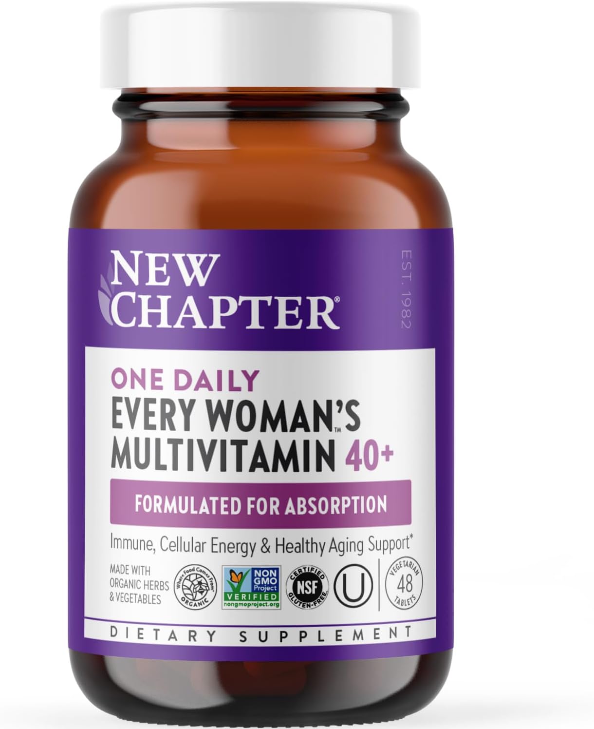 New Chapter Every Woman’s One Daily 40+ Multivitamin - Supports Immune, Bone, Hormone & Cellular Energy Health - 96 Tablets - görsel 10
