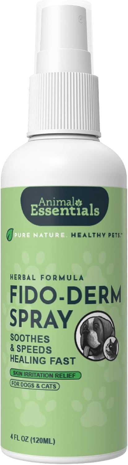 Animal Essentials Fido-Derm Herbal Skin Spray for Dogs, Cats & Horses – Natural Itch Relief and Hot Spot Care, 118 ml - görsel 1