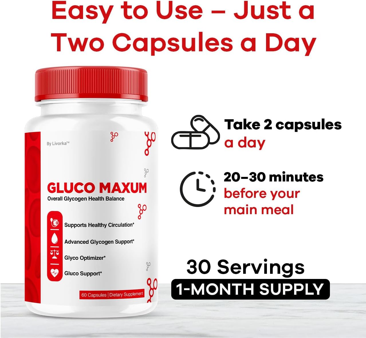 GlucoMaxum Capsules – Premium Formula Supplement (2 Pack, 120 Capsules) - görsel 4