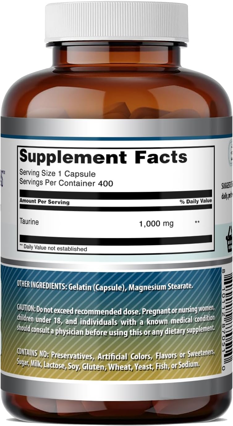 Amazing Formulae Taurine 1000 mg - 400 Capsules - görsel 6