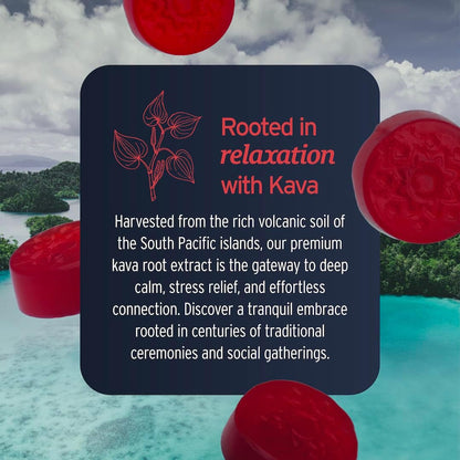 SUNMED Kava Gummies for Stress Relief & Deep Calm | 100mg Kavalactones | Vegan, Pacific Island Root Extract | Mixed Berry Flavour