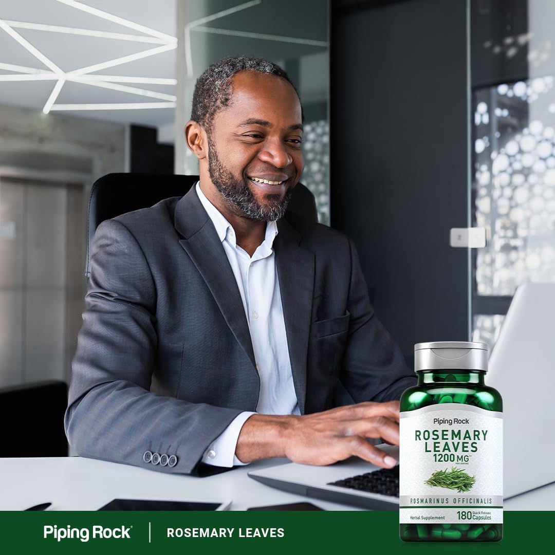 Piping Rock Rosemary Leaves | 180 Capsules | Herb Leaf Extract Food Supplement | Non-GMO, Gluten-free - görsel 6