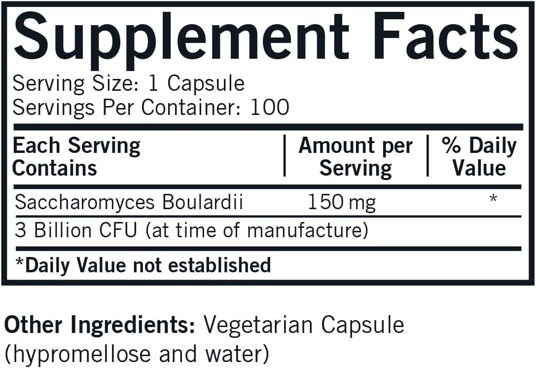 Kirkman Saccharomyces Boulardii – 3 Billion CFU – 100 Capsules - görsel 2