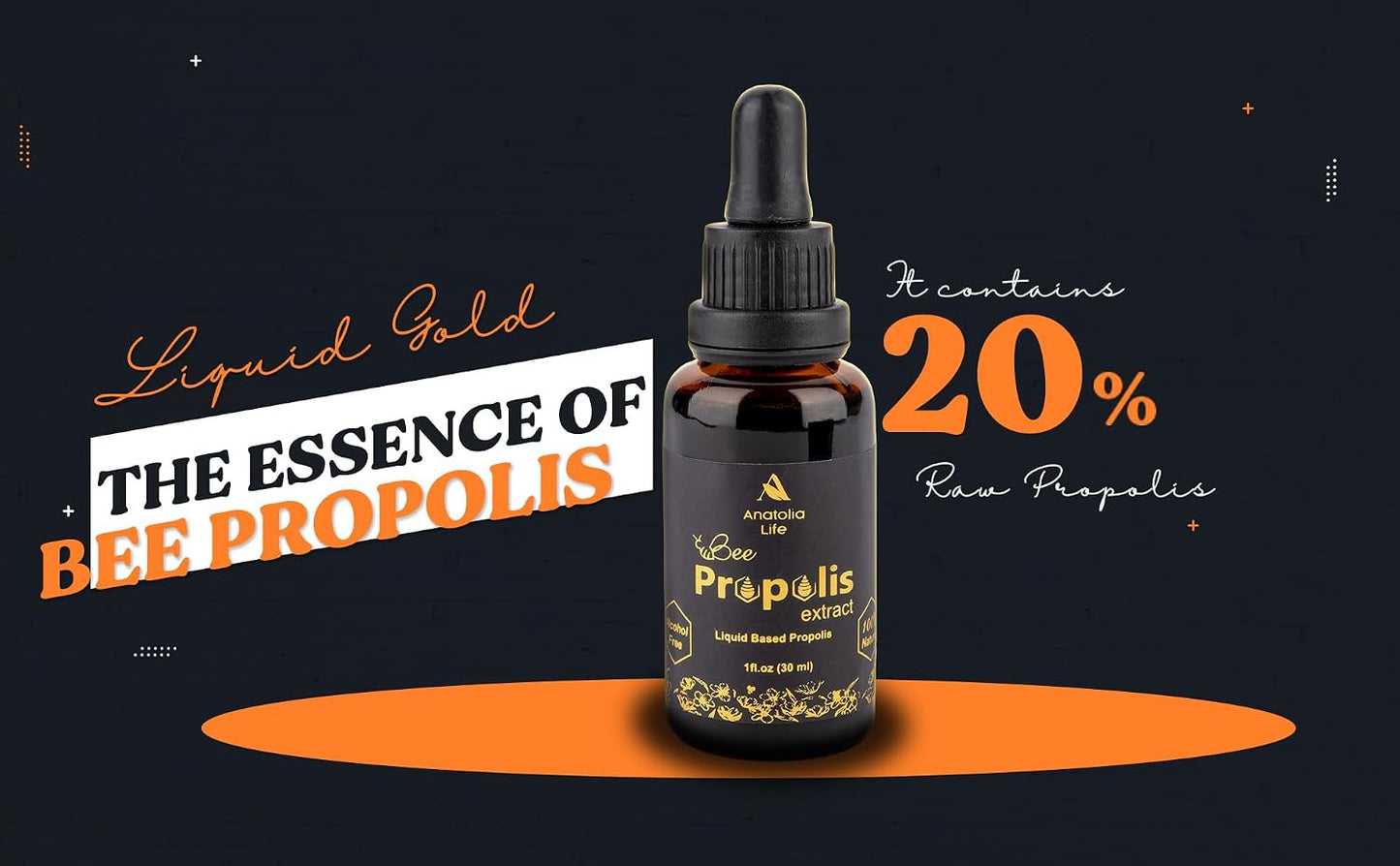 Natural Bee Propolis Extract – 30 ml Liquid Tincture, Immune Support, Non-GMO (3 Pack) - görsel 4