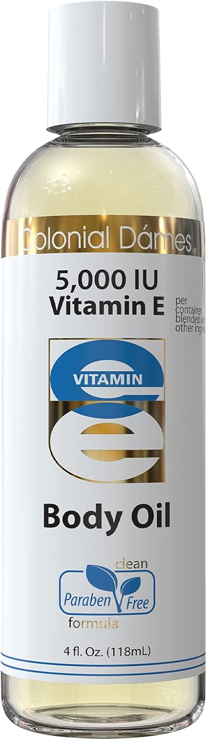 Colonial Dames 5,000 IU Vitamin E Oil Blend Skin Therapy Oil for Whole Body Vitamin E Body Oil for Hydrated Healthy Skin - görsel 1