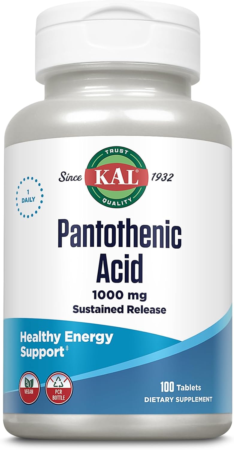 KAL Pantothenic Acid 1000mg – Sustained Release Vitamin B5 (Vegan, 50 Tablets) - görsel 7