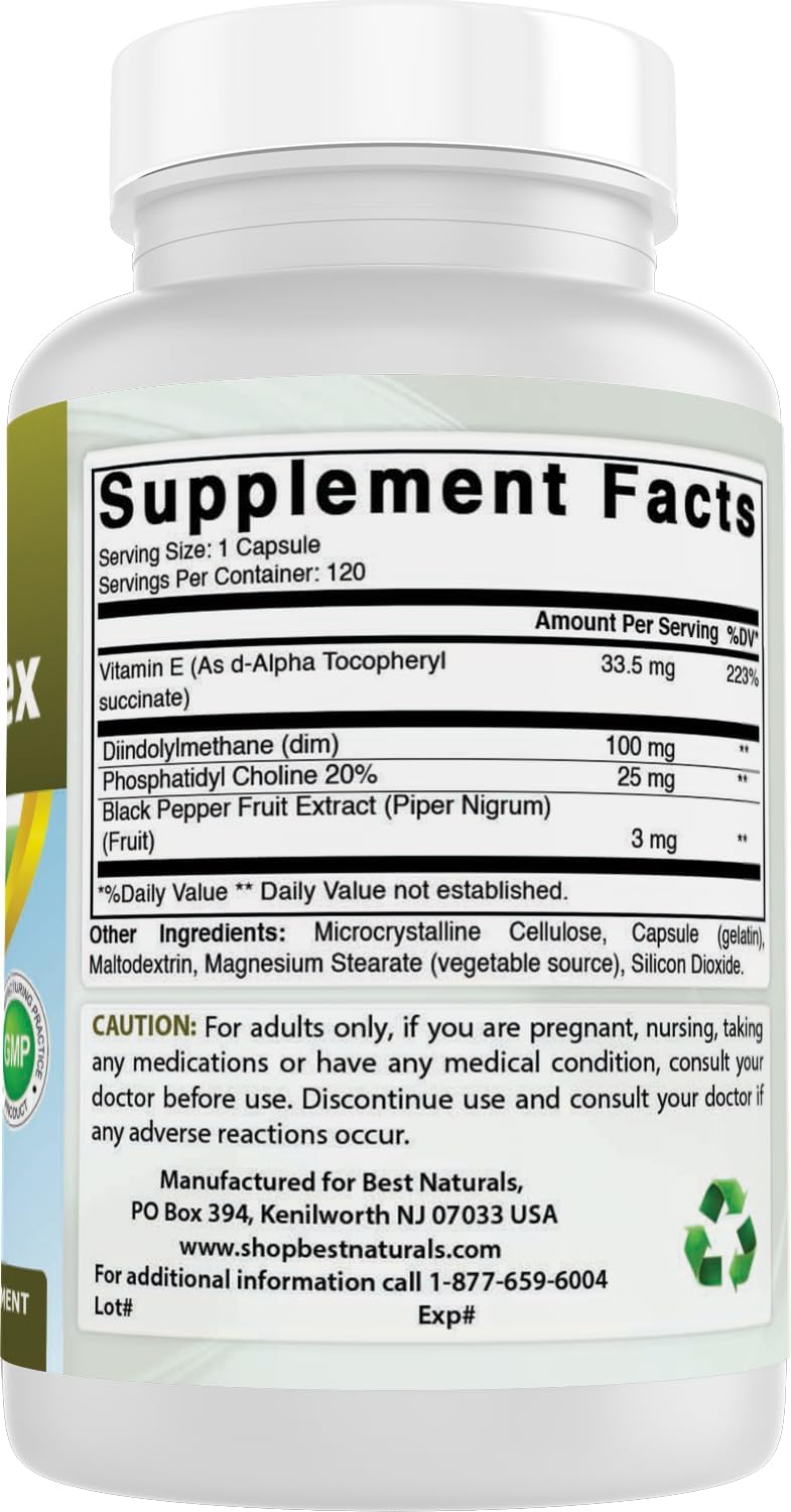 Best Naturals DIM Complex 100 mg - 120 Capsules (Pack of 3) - görsel 6