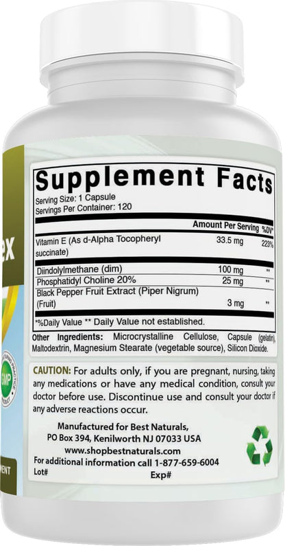 Best Naturals DIM Complex 100 mg - 120 Capsules (Pack of 3)