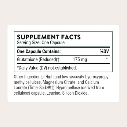 THORNE Glutathione-SR - Sustained-Release Supplement - Antioxidant Support for Liver, Brain, Heart, Lung & Eyes - NSF Certified for Sport - 60 Capsules