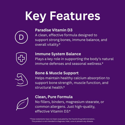 Paradise Herbs Earth's Blend Vitamin D3 with – Organic Veggies and Berries: A nutrient-dense mix of vegetables and – Image 4