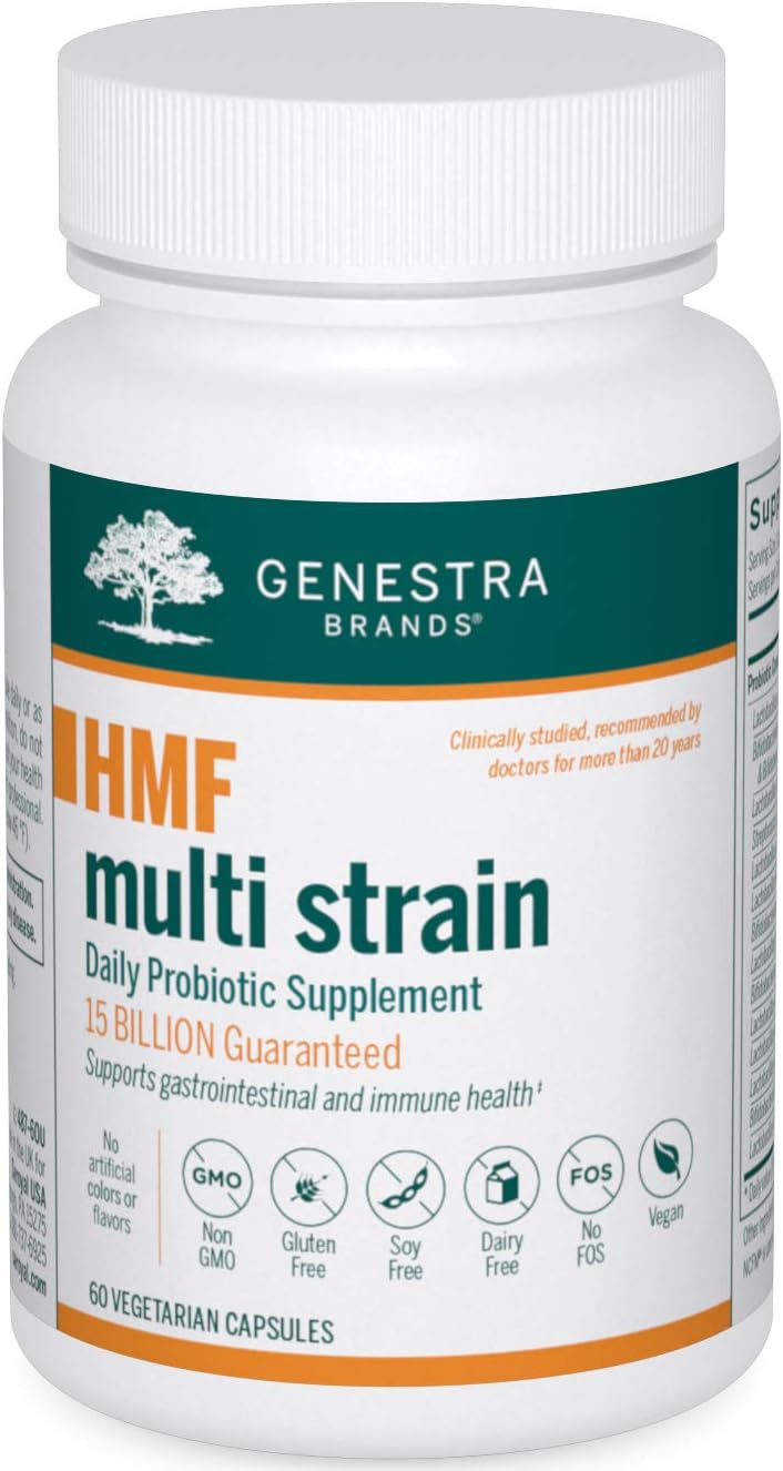 Genestra Brands HMF Multi Strain | 16 Strains of Probiotics to Support Digestive Health | 60 Capsules - görsel 1