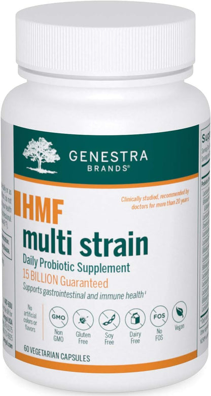 Genestra Brands HMF Multi Strain | 16 Strains of Probiotics to Support Digestive Health | 60 Capsules