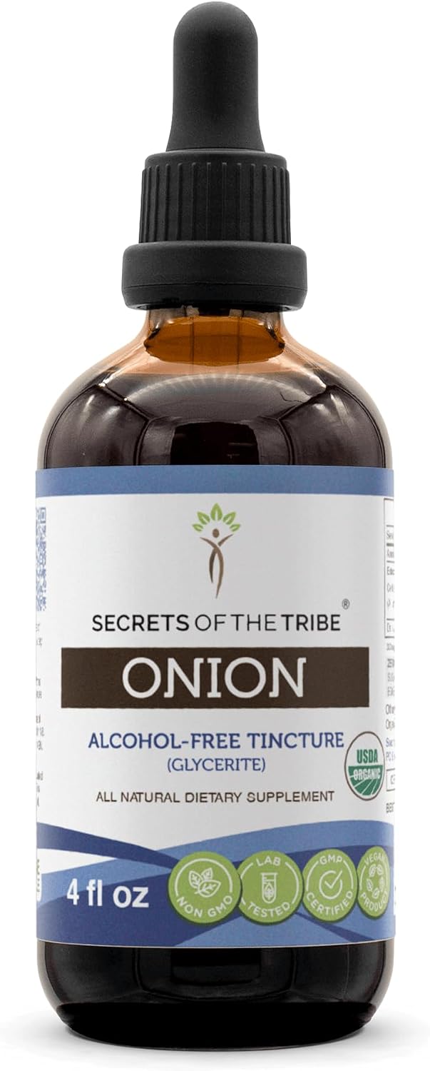 Secrets of the Tribe Onion USDA Organic | Alcohol-Free Extract, High-Potency Herbal Drops (118 ml) - görsel 1